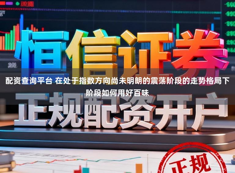 配资查询平台 在处于指数方向尚未明朗的震荡阶段的走势格局下阶段如何用好百味